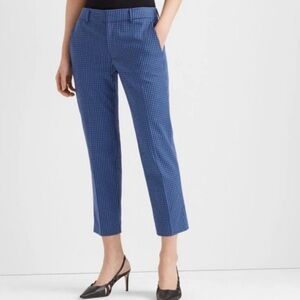 Club Monaco Blue Checkered Matie Cropped Pants